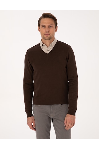 Pierre Cardin Erkek Kahverengi Kazak /triko 50314190-vr029 Kahverengi