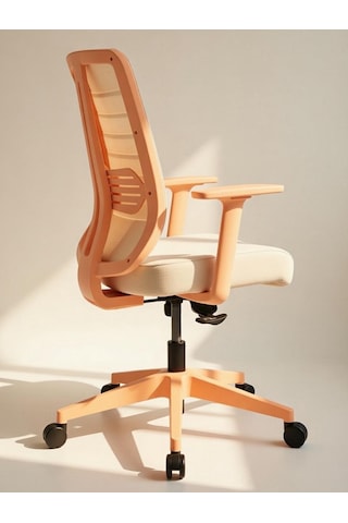 Zeon Büro Ofis Sistemleri // Comfort Pastel Plus Ofis Koltuğu Yönetici Koltuğu Çalışma Koltuğu Bej - Beyaz
