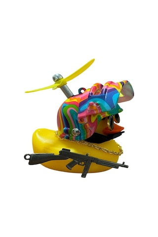 Kasklı Ördek Araç Göğüs Torpido Süsü Motorsiklet Bisiklet Süsü Kasklı Pubq