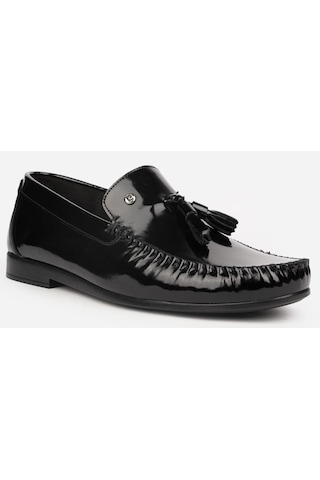 Pierre Cardin 25101 Siyah Rugan Erkek Loafer Günlük Deri Ayakkabı Siyah Rugan