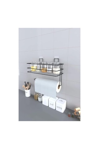 Yapışkanlı Metal Organizer Raf - Banyo Ve Mutfak İçin 7009