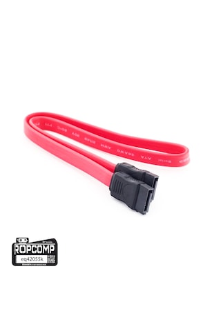 Ropcomp Harddisk Hdd Ssd Dvd Rom Sata 3.0 Veri Kablosu 6.0 Gbps Kırmızı Düz Kırmızı