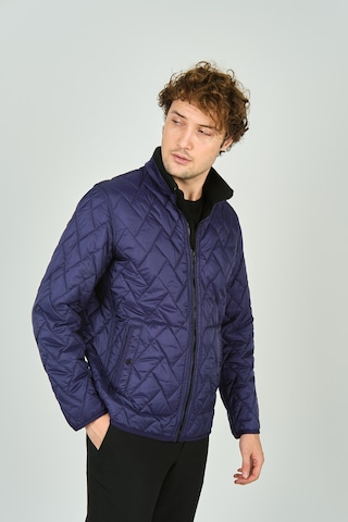 Allegro Erkek Dik Yaka Fermuarlı Cep Detaylı Kapitone Mont 4355 Saks Saks