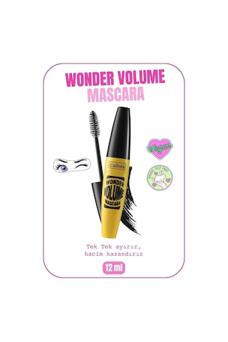 Callista Wonder Volume Hacim Ve Kıvırma Etkili Maskara - Siyah