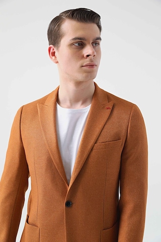 D's Damat Slim Fit Camel Armürlü Kumaş Ceket 1ef04r101409m Camel