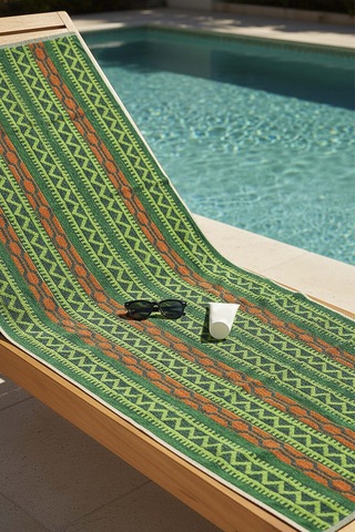 Açık Yeşil Sahara %100 Pamuklu Plaj Havlusu 70x140 Cm Çok Renkli