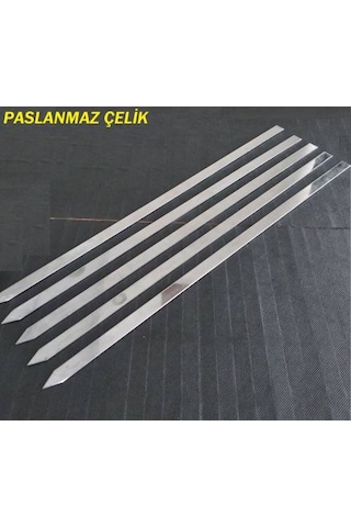 10 Adet Ömürlük Paslanmaz Çelik Krom Adana Kebap Şişi Kıyma