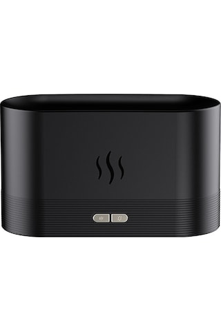 Skycity Siyah Ev Odası Ofis Kullanıma Uygun 180ml Buhar Saçan Ateş Efekti Aromaterapi Makinesi 701 Modeli Nemlendirici Işık