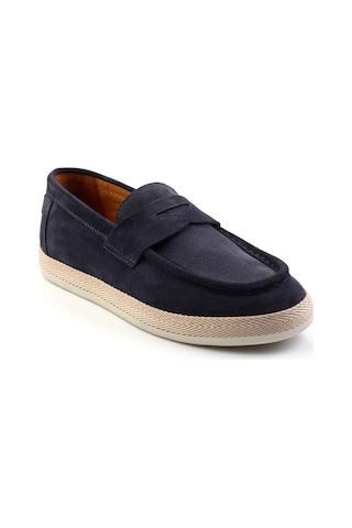 Bambi Lacivert Leather Erkek Espadril E01901361702 Lacivert