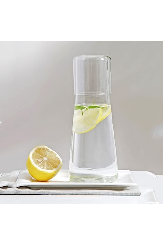 Teltree Dayanıklı Borosilikat Cam Su Sürahisi - Modern Ve Şık Tasarım Beyaz