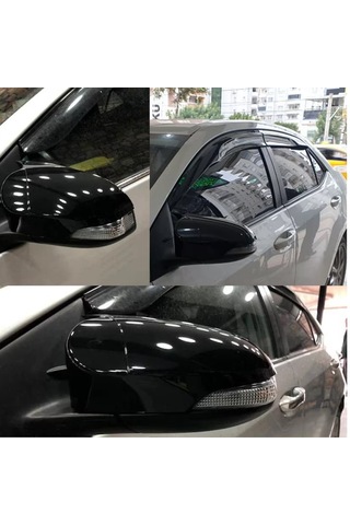Toyota Avensis 2015 2016 2017 2018 Uyumlu Yarasa Batman Ayna Kapağı Takımı Parlak Siyah