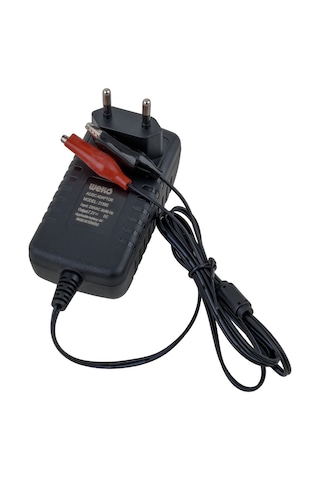 Weko 7.2v 1a Krokodil Uçlu Akü Şarj Cihazı - Led Işıklı Adaptör