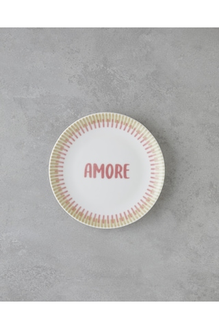 English Home Amore Porselen 6'lı Pasta Seti 19 Cm Pembe - Yeşil Pembe - Yeşil