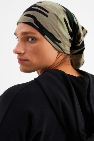 Erkek 4 Fonksiyonlu Koruyucu Pamuklu, Esnek, Terletmez, Bandana, Boyunluk, Maske - Tek Ebat / Kamuflaj Kamuflaj