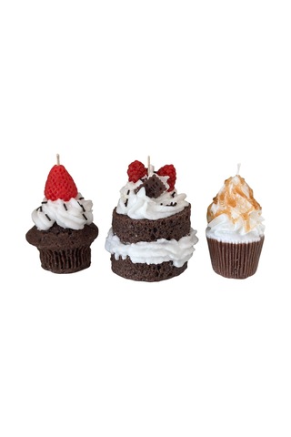 Kremalı Pasta Cupcake Mum 3 Lü