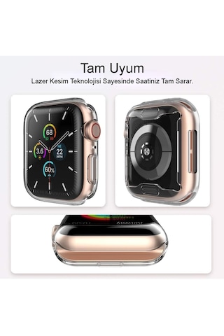 Apple Uyumlu Watch 38 Mm Şeffaf Silikon Saat Koruma