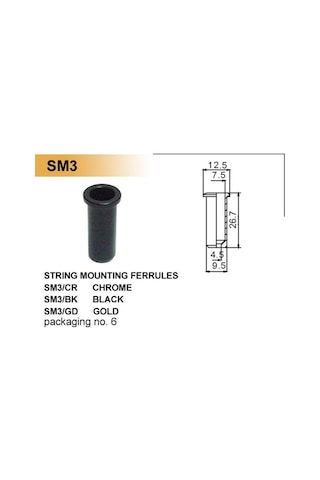 Dr. Parts Sm3 String Ferrule Cr - Chrome Tel Yüksüğü