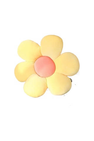 50cm Dolgulu Altı Yapraklı Çiçek Yastığı Çiçek Yastığı-sarı 004