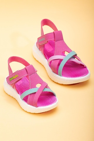 Şirinbebe Şiringenç Yüz Direkli Çapraz Bantlı Ortopedik Fuşya Kız Bebek Kız Çocuk Sandalet-3093-fuşya Fuşya