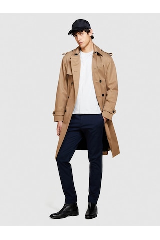 Sisley Streç Pamuklu Kemer Delikli Slim Fit Pantolon Erkek Lacivert Pantolon - 324p4aıhsf021