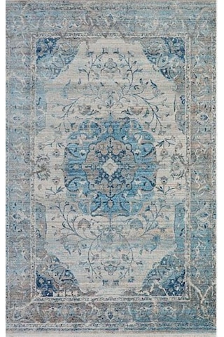 Gabardin Halı 7/24 Serisi 76-mav Salon Oturma Odası Halısı Mavi