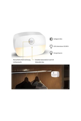 Hareket Sensörlü Led Gece Lambası, İç Mekan Gece Lambası Dolap Aydınlatması, Araba