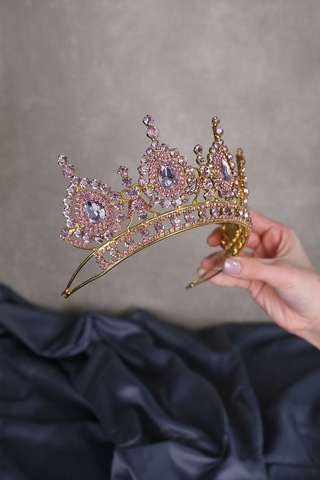 FdayAksesuar En Güzel Gelinlere Özel Ahu Damla Kristal Taşlı Gelin Kına Tacı FRDY31634