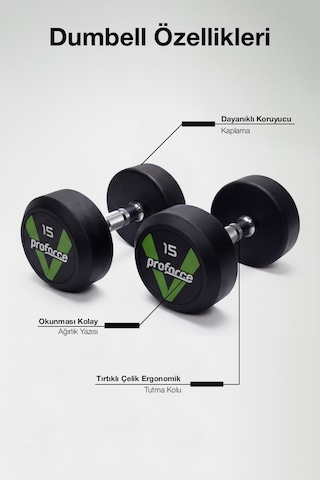 Proforce Dambıl Ağırlık Db15 Kg Tek Adet