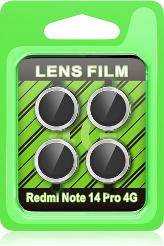 Mey İthalat Redmi Note 14 Pro 4g Raze Metal Kamera Lens - Gümüş