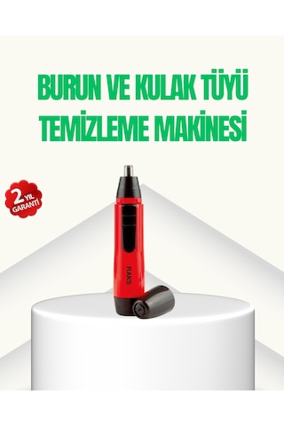 Kulak Burun Tüy Temizleme Makinası Pilli Kırmızı Ergonomik 1 - 2 Saat