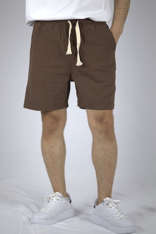 Ventov Dokulu Keten Relaxed Fit Erkek Şort Vst2603 Haki