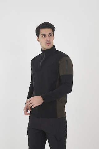 Camp Scoutland Camp138 Outdoor Tactical Su iticili Erkek Siyah-Haki Taktik Sweatshirt Siyah