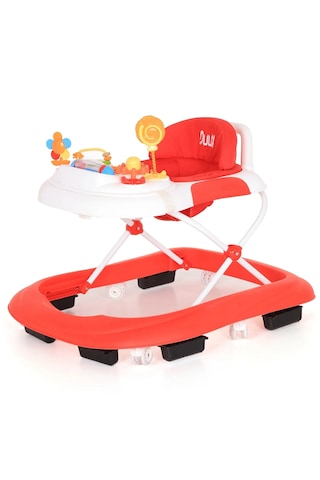 Duux Plano Oyuncaklı Müzikli 3 Kademeli Örümcek Bebek Yürüteci Kırmızı
