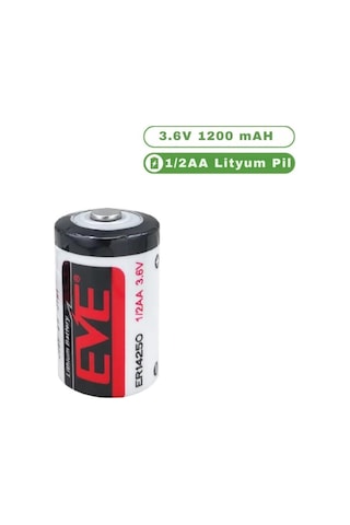 Eve Er14250 3.6v 1200mah 1/2 Aa Lityum Kısa Pil