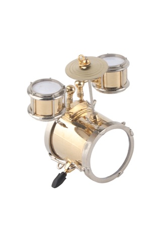 Vkemall Miniatur Müzik Aleti: Bakır Üç Davul Modeli, Detaylı Tasarım, Hediye Kutusuyla, Muzisyenlere Özel Hediyelik Süs