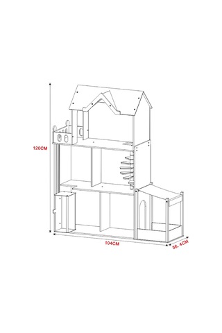 Vardem 3 Katlı 15 Parça Aksesuarlı Ev Set 120x104x36.4cm - Standart