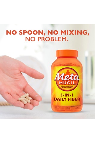 Metamucil 3-ın-1 Daily Fiber 300 Kapsül Usa Menşeii Dmmedicineden