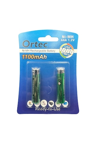 Ortec 1.2 V 1100 mAh Ni-mh Aaa Şarj Edilebilir İnce Kalem Pil