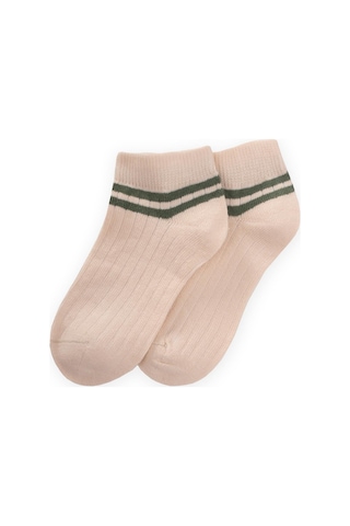 Cigit Zemin Ham Bilekleri Çizgili Çocuk Patik 5-12 Yaş Haki Yeşil Haki