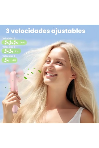 Tenfowee Kollü Çevrilebilir El Ventilatörü, Şarj Cihazı İkili Fonksiyonlu, Dış Mekan Taşınabilir Mini Fan, Pembe Pembe