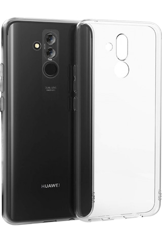 Huawei Mate 20 Lite İle Uyumlu Kılıf Şeffaf Kamera Korumalı Esnek Silikon Telefon Kılıfı Kapak