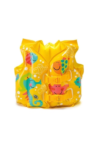 İntex Deniz Yaşamı Desenli Yelek Sarı