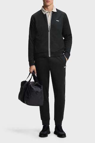 Boss Jakarlı Relaxed Fit Lastikli Paça Pantolon Erkek Pantolon 50566815 001 Siyah