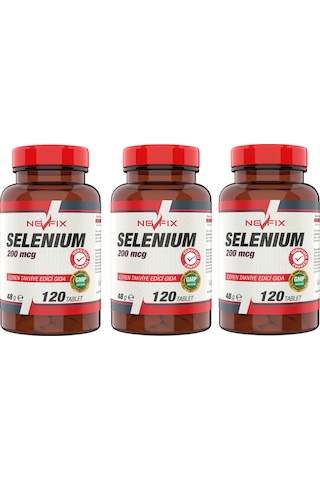 Nevfix Selenyum 200 Mcg 120 Tablet X 3 Kutu 360 Tablet