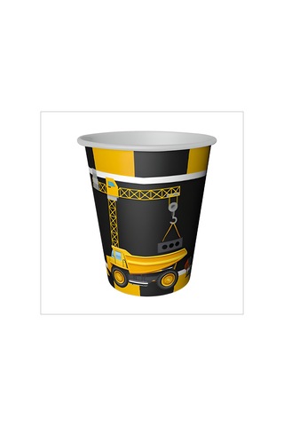 İnşaat Partisi Karton Bardak - 8 Adet