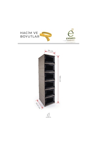 6 Katlı Modüler Ayakkabılık 6'lı Katlanabilir Ayakkabılık Taşınabilir Çok Amaçlı Geniş Dolap Ve Raf Renkli