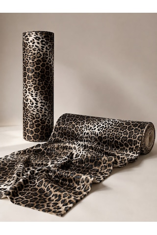 Favora Leopar Desenli Nevresimlik Kumaş 10 Metre