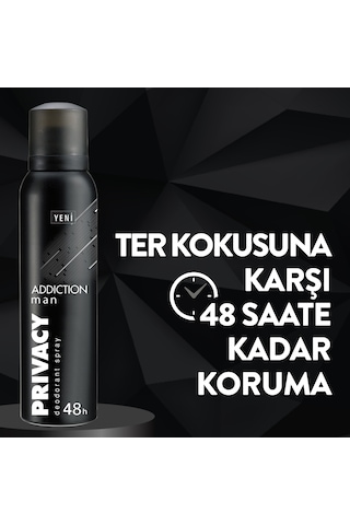 Privacy Man Addiction Erkek Sprey Deodorant 6 x 150 ML
