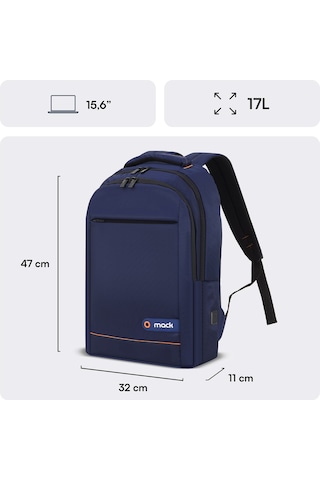 Mack Mcc-006bl 15.6 Offıce Notebook Sırt Çantası Lacivert siyah