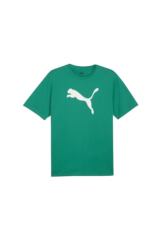 Puma Teamrise Logo Jersey Cotton Erkek Günlük Tişört - Yeşil 65870505